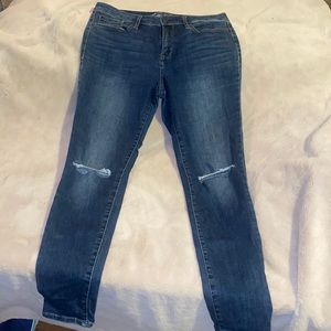 American Rag Size 13 skinny jeans torn knees